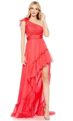 Mac Duggal 67989 - Asymmetrical Pleated Prom Dress