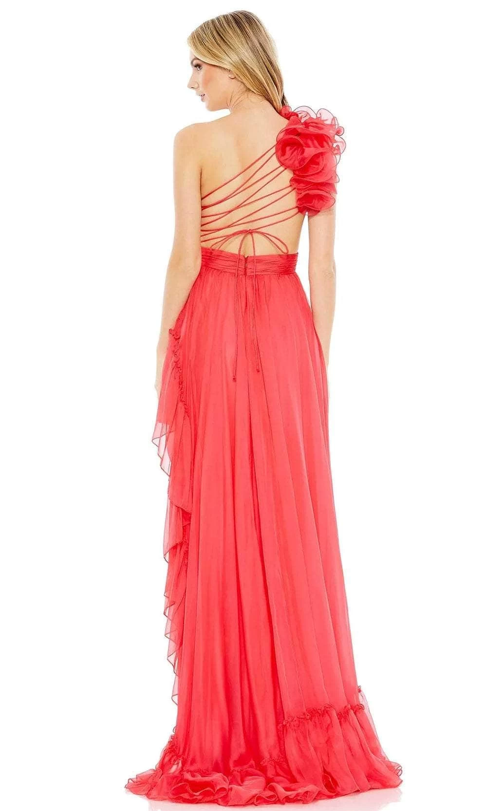 Mac Duggal 67989 - Asymmetrical Pleated Prom Dress - Image 2