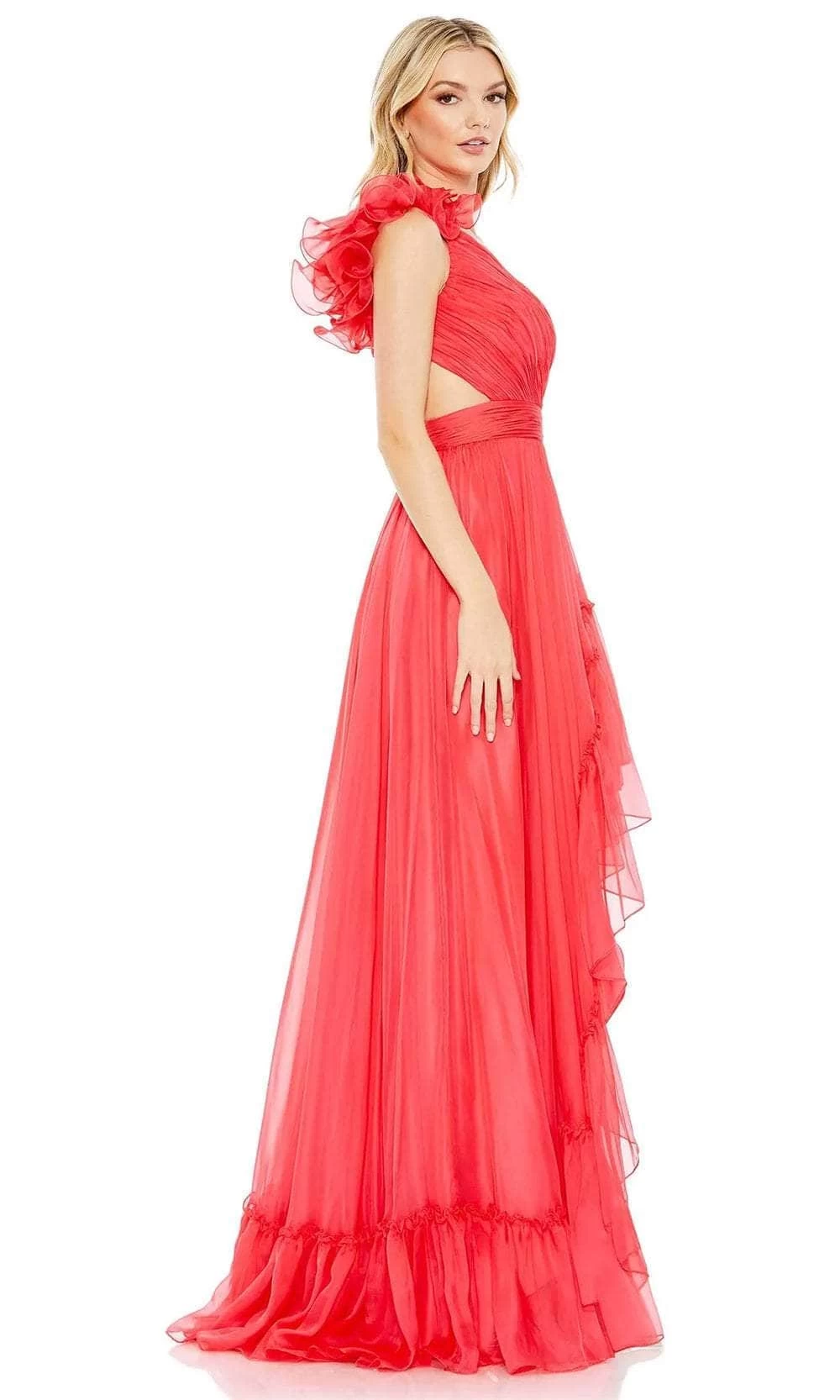 Mac Duggal 67989 - Asymmetrical Pleated Prom Dress - Image 3