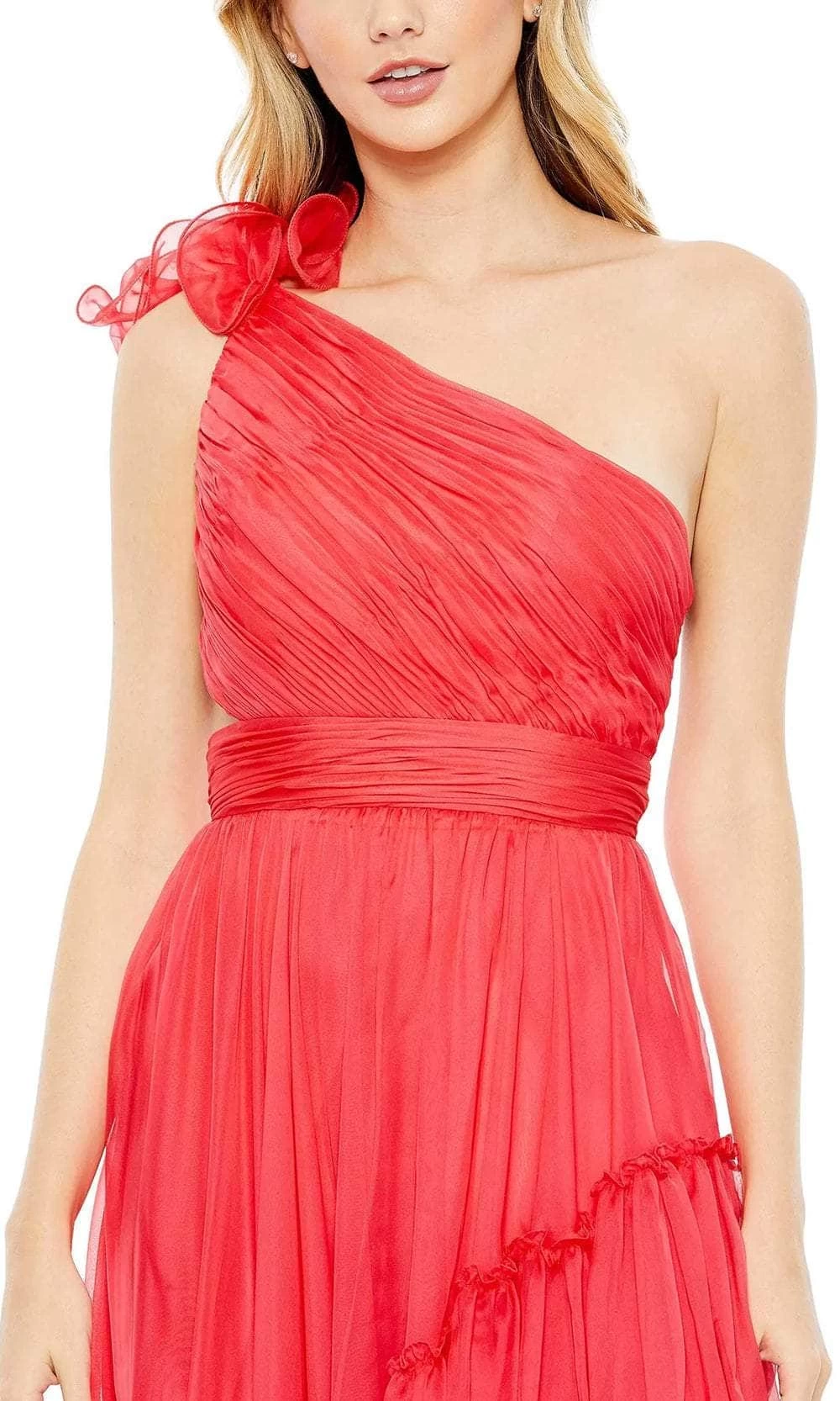 Mac Duggal 67989 - Asymmetrical Pleated Prom Dress - Image 4