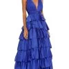 Mac Duggal 67994 - Plunging V-Neck Tiered Prom Gown