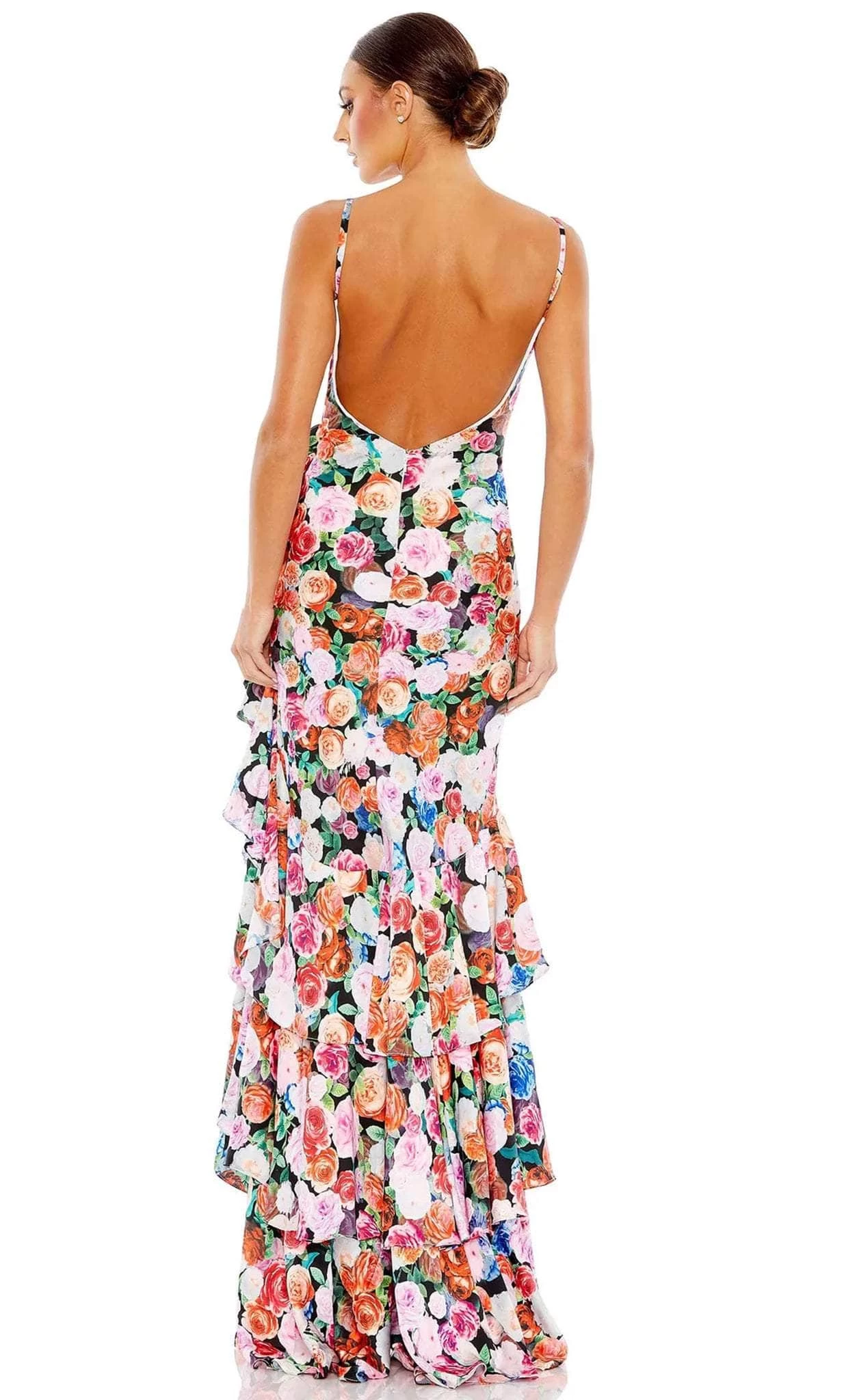 Mac Duggal 68075 - Floral Sleeveless Prom Dress - Image 2