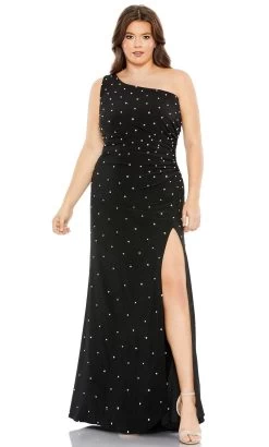 Mac Duggal 68130 - One Sleeve Rhinestone Encrusted Evening Dress
