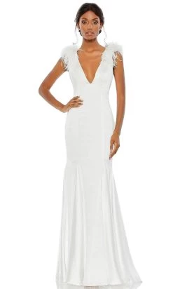 Mac Duggal 68137 - Sleeveless Low-cut V-neck Formal Dress