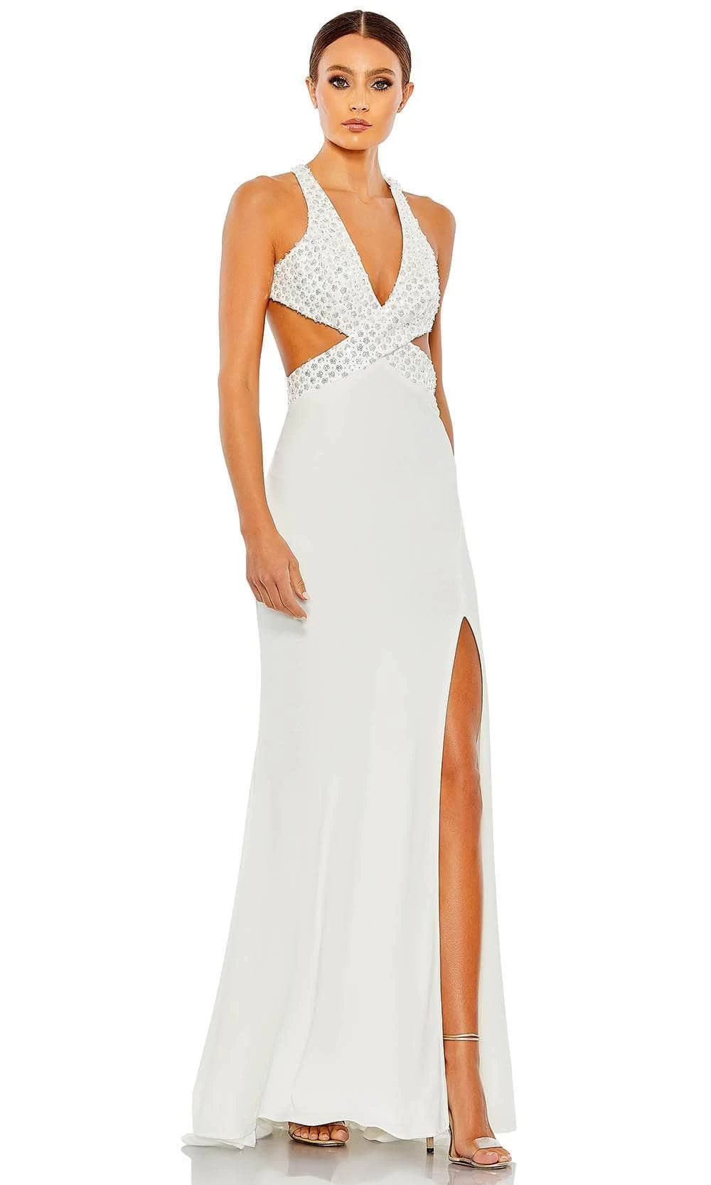 Mac Duggal 68166 - Sequined Plunging Neck Evening Dress - Image 5