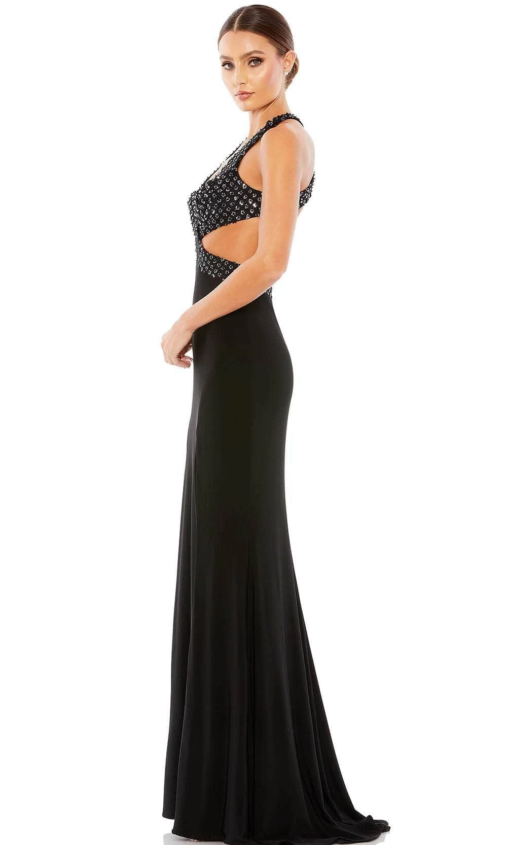 Mac Duggal 68166 - Sequined Plunging Neck Evening Dress - Image 3