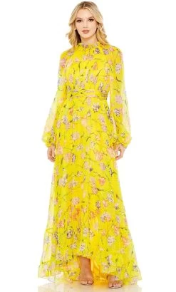 Mac Duggal 68218 - Floral Long Sleeve Prom Dress