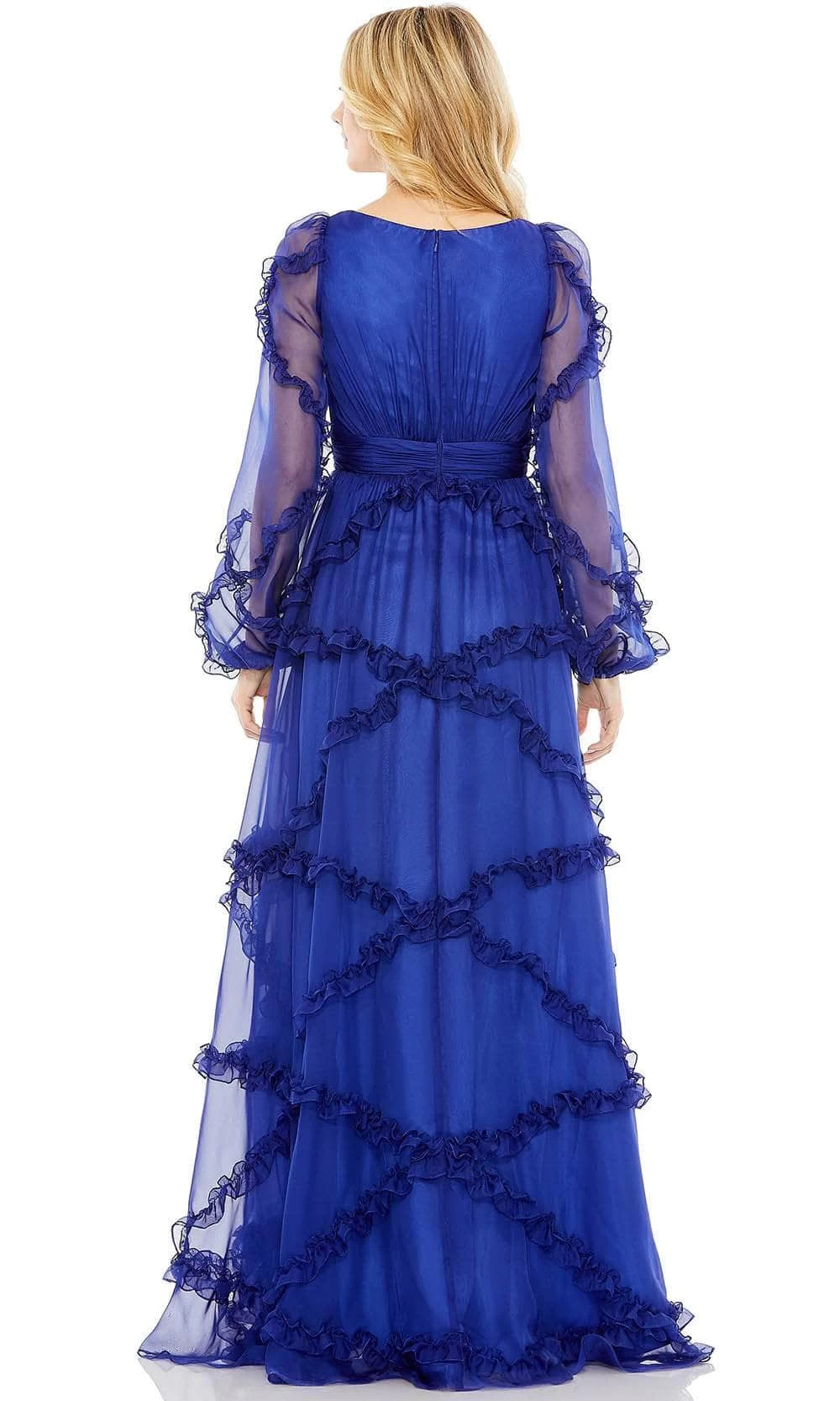 Mac Duggal 68223 - Bishop Sleeve Ruffled Prom Dress - Image 5