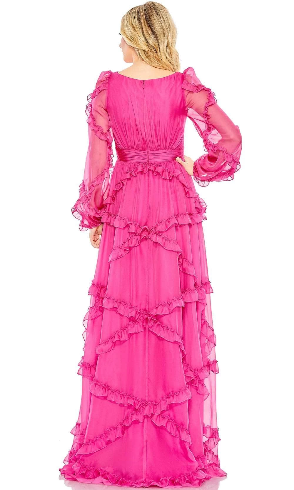 Mac Duggal 68223 - Bishop Sleeve Ruffled Prom Dress - Image 2