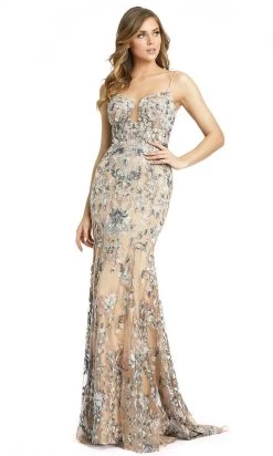 Mac Duggal - 79313 Floral Embroidered Corseted Dress