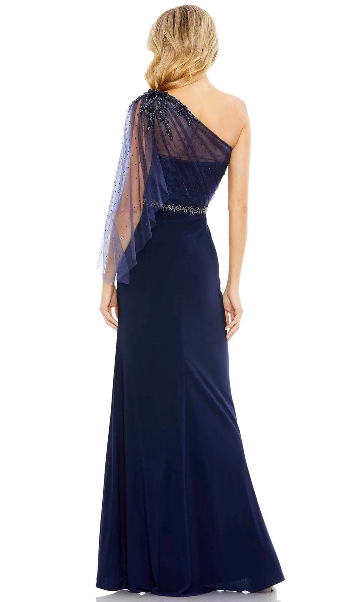 Mac Duggal 79392 - Mesh Beaded One Shoulder Formal Gown - Image 2