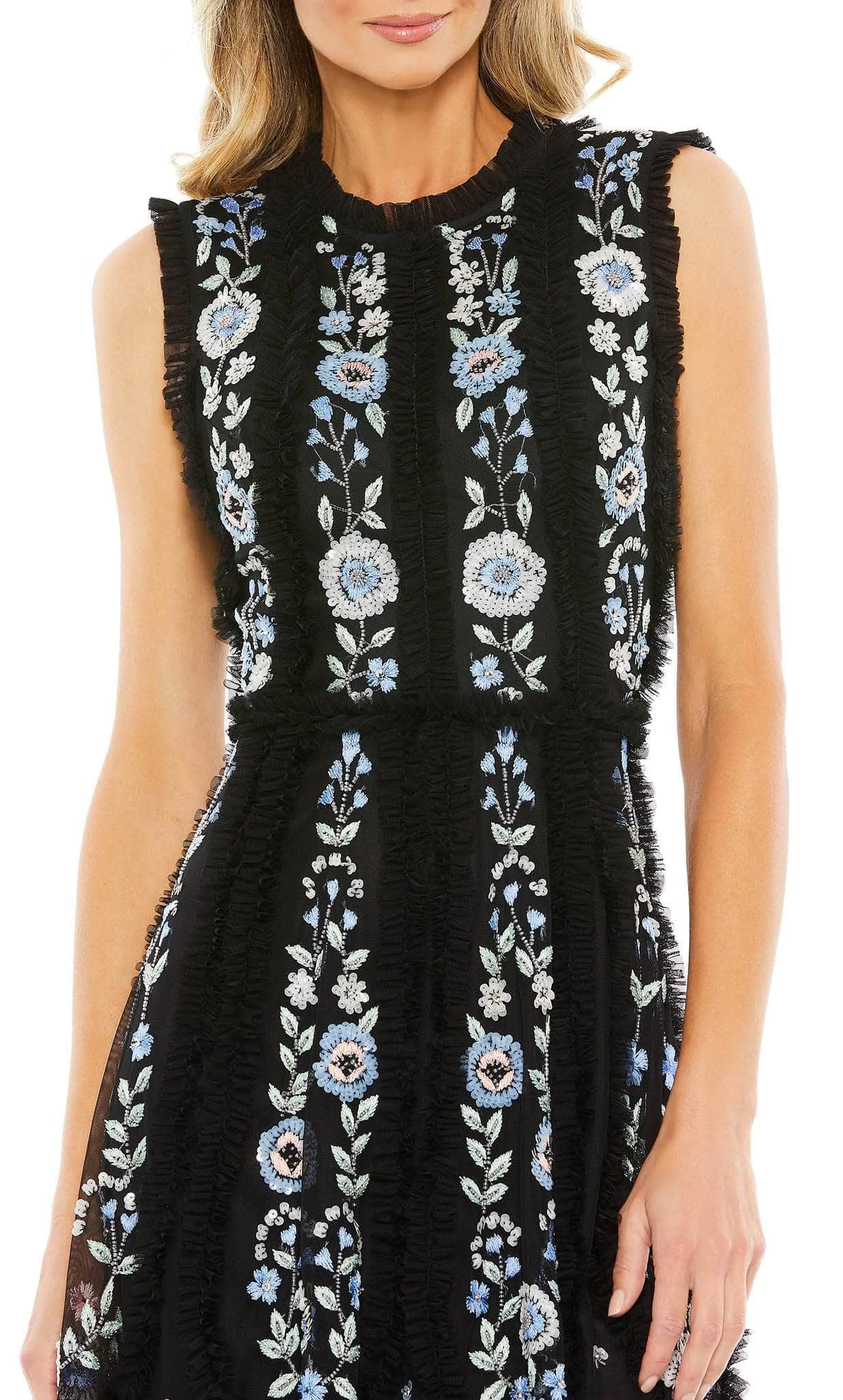 Mac Duggal 9135 - Embroidered A-Line Cocktail Dress - Image 3