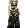 Mac Duggal 9171 - Floral Appliqued A-Line Evening Gown