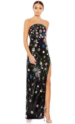 Mac Duggal 93695 - Inverted Scoop Sequined Long Gown