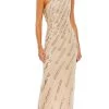 Mac Duggal 93739 - Embellished Asymmetrical Neck Evening Gown