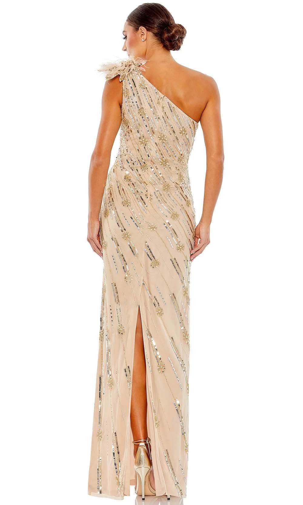 Mac Duggal 93739 - Embellished Asymmetrical Neck Evening Gown - Image 2