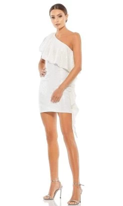 Mac Duggal Cocktail - 10800D Draped One Shoulder Sequin Dress