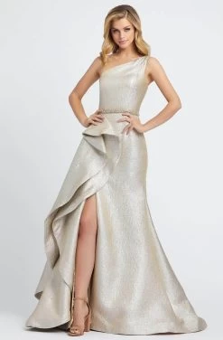 Mac Duggal Evening - 66975D Asymmetric Long Trumpet Gown
